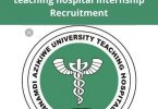 Nnamdi Azikiwe University teaching hospital Internship Recruitment