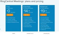 Ringcentral meetings plans and pricing in 2020