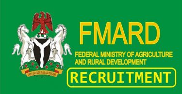 Federal Ministry of Agriculture and Rural Development Recruitment