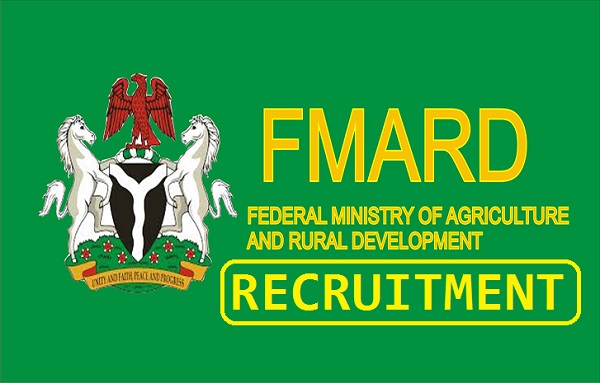 Federal Ministry of Agriculture and Rural Development Recruitment 2020