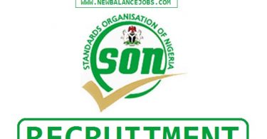 Standard Organization of Nigeria (SON) recruitment