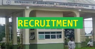 University of Agriculture and Environmental Sciences Recruitment