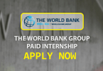 World Bank Group Paid Internship 2020