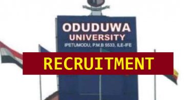 Oduduwa University Recruitment