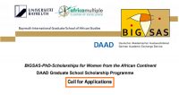 Bayreuth BIGSAS Ph.D. Scholarships 2021 for African Women [ Germany ] 1
