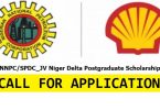 NNPC/SPDC_JV Niger Delta Postgraduate Scholarship
