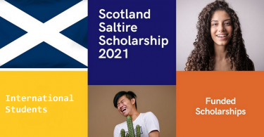 International students are invited for Scotland’s Saltire Scholarships for Postgraduate Students 2021.