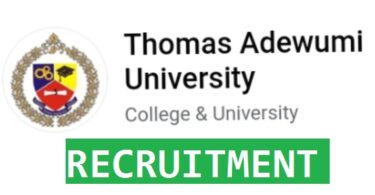 Thomas Adewumi University recruitment