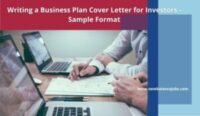 Writing a Business Plan Cover Letter for Investors - Sample Format