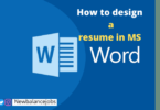 How to design a resume in MS Word