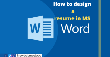 How to design a resume in MS Word