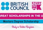 British Council Study UK GREAT Scholarships