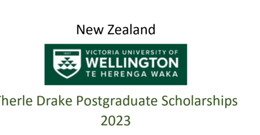 Victoria University of Wellington Therle Drake Postgraduate Scholarship