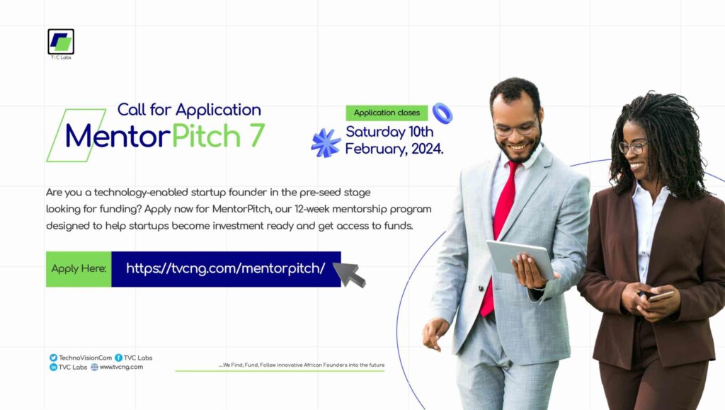 TVC Labs MentorPitch7 program For Startups