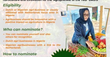 Embassy of the Netherlands in Nigeria Agropreneur of the Year Award
