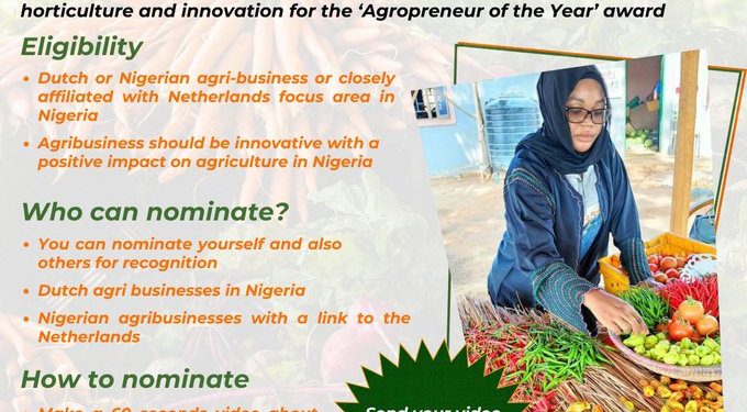 Embassy of the Netherlands in Nigeria Agropreneur of the Year Award