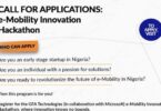 e-Mobility (Electric Mobility) Innovation Hackathon For Entrepreneurs and Startups in Nigeria