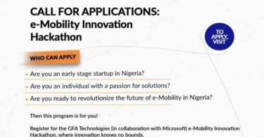 e-Mobility (Electric Mobility) Innovation Hackathon For Entrepreneurs and Startups in Nigeria