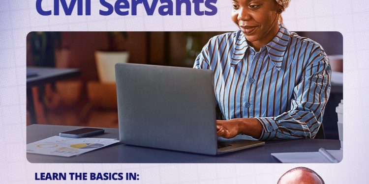 Civil servants participating in a digital skills training session