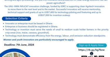 UNU INRA INFoCAT Innovation Agriculture Challenge