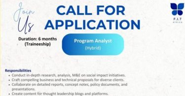 F.I.T. Africa Program Analyst Training