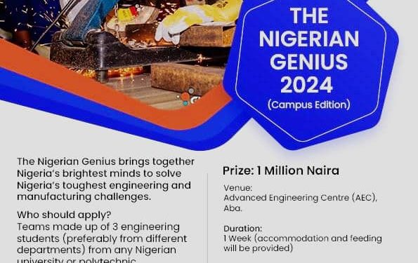 Nigerian Genius National Engineering Competition ( Up to N1 Million Prize) 5 Nigerian Genius National Engineering Competition