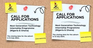 WACSI Next Generation Technology Internship Program