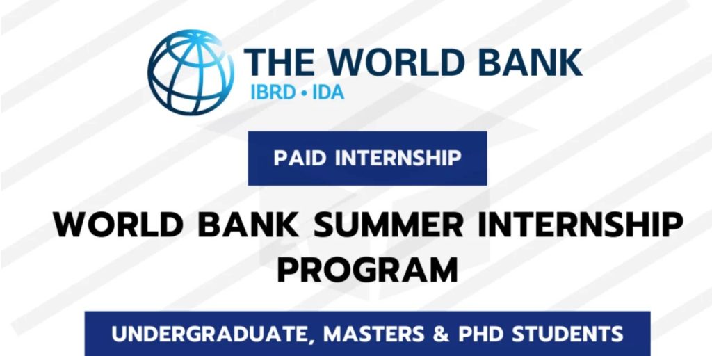 World Bank Treasury Summer Paid Internship Program