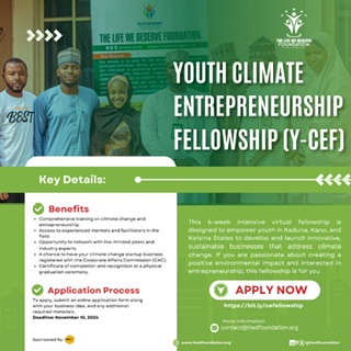 Youth Climate Entrepreneurship Fellowship