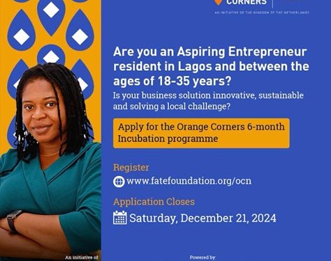 Orange Corners Nigeria Incubation Programme Cohort 12 (Funding Opportunities, Mentorship, Capacity Building and other Benefits) 1