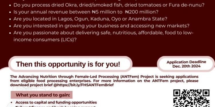 Advancing Nutrition through Female-Led Processing (ANTFem) Program