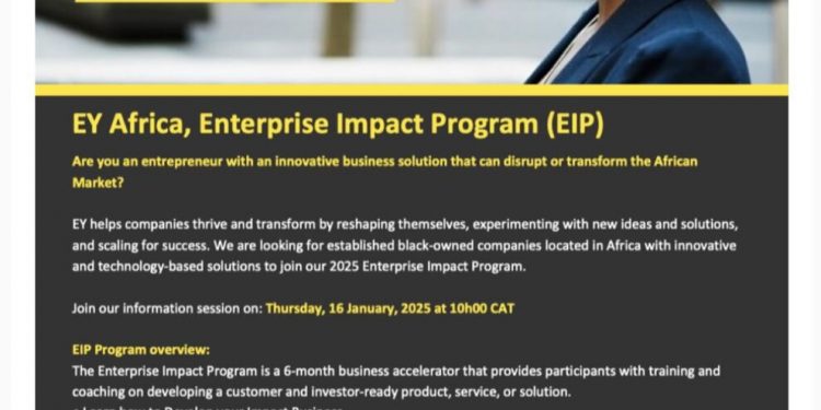 EY Africa Enterprise Impact Program (EIP) 2025 8 EY Africa Enterprise Impact Program (EIP)