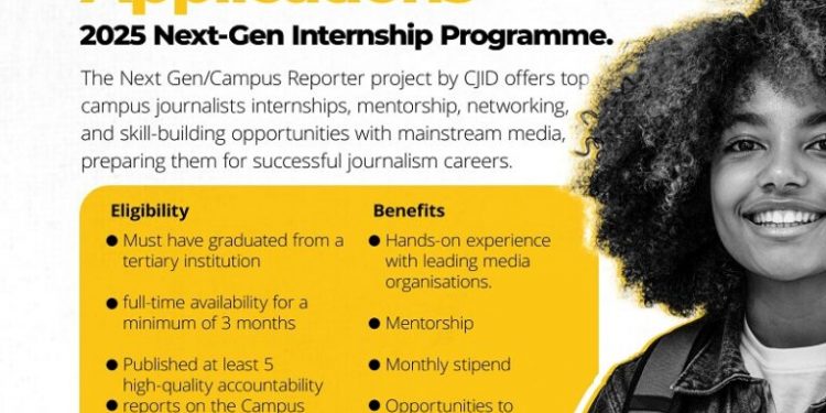 Centre for Journalism Innovation and Development (CJID) Next Gen Internship Program