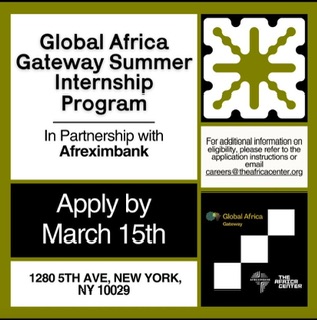 Afreximbank, Africa Center, Global Africa Gateway Summer Internship Program