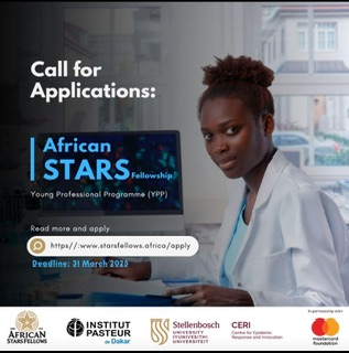 African Stars Fellowship YPP, (12 Months Advanced Training in Research, Innovation & Entrepreneurship, Stipends with Placement in Industry) 1 African Stars Fellowship YPP, (12 Months Advanced Training in Research, Innovation & Entrepreneurship, Stipends with Placement in Industry) 1