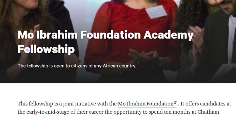 Chatham House_Mo Ibrahim Foundation Academy Fellowship