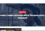 Family Homes Artisans Skills Training (FAST) Program