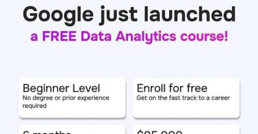 Google Free Data analytics Certification Programs