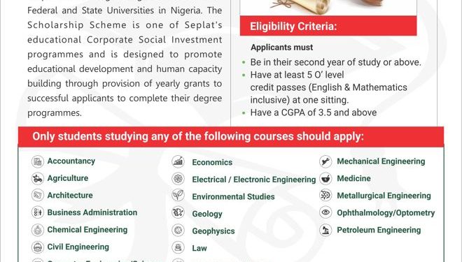 NNPC_SEPLAT National Undergraduate Scholarship Program