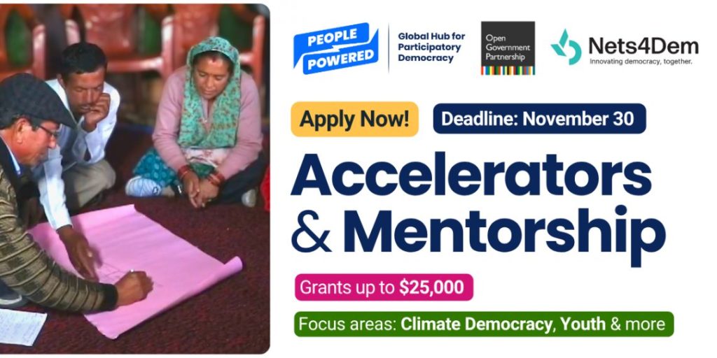 People Powered Funding & Mentorship for Participatory Programs