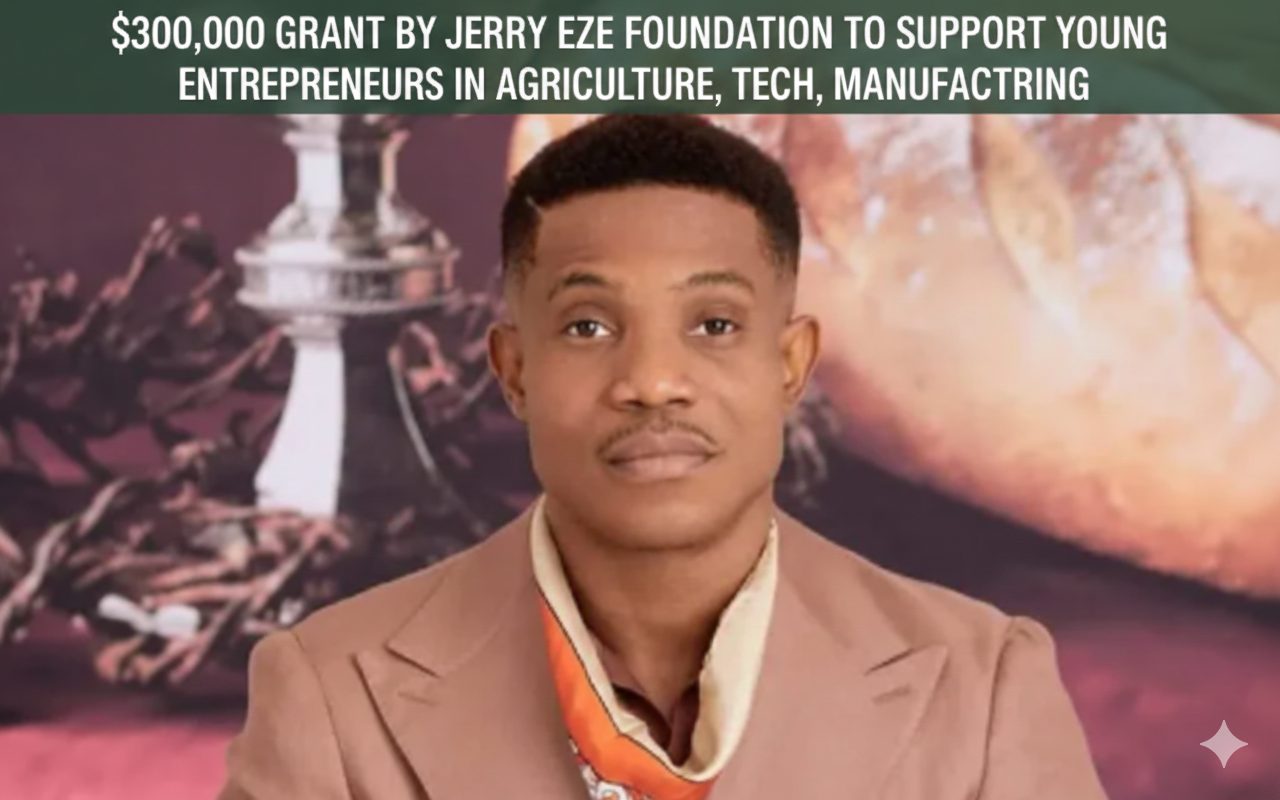 $300,000 Grant by Jerry Eze Foundation to Support Young Entrepreneurs in Agriculture, Tech, Manufacturing